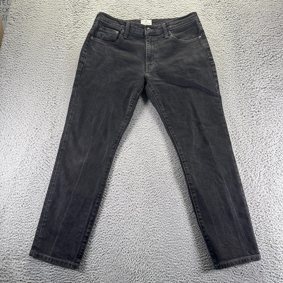 Mutual Weave Other - Mutual Weave Jeans Mens 34x30 Black Cotton Denim‎ Tapered Workwear Faded Travel